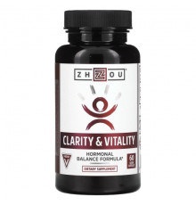 Регуляция гормонального фона Zhou Nutrition, Clarity & Vitality, 60 растительных капсул