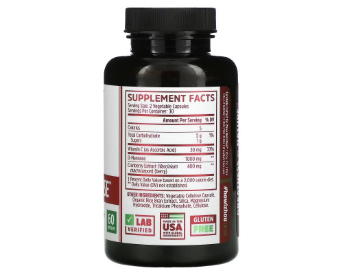 Zhou Nutrition, D-манноза с клюквой Xbac, 60 вегетарианских капсул Zhou Nutrition, D-манноза с клюквой Xbac, 60 вегетарианских капсул