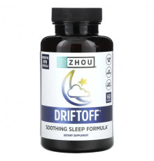 Для здорового сна Zhou Nutrition, Driftoff, формула для успокаивающего сна, 60 капсул