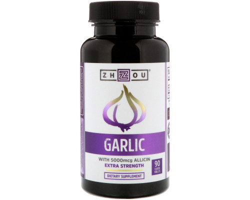 Zhou Nutrition, Garlic Extra Strength, 90 Coated Tables