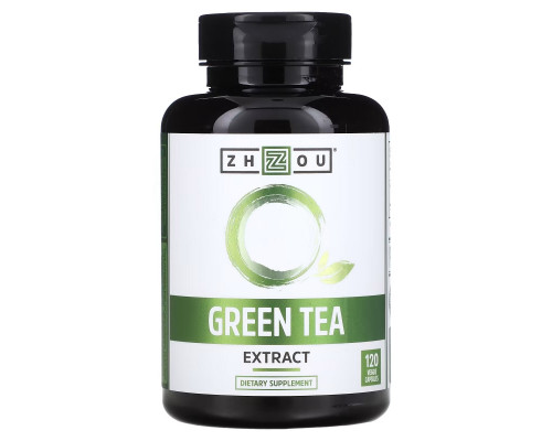 Zhou Nutrition, Экстракт зеленого чая, 120 вегетарианских капсул Zhou Nutrition, Экстракт зеленого чая, 120 вегетарианских капсул