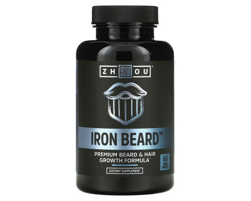 Zhou Nutrition, Iron Beard, 60 вегетарианских капсул Zhou Nutrition, Iron Beard, 60 вегетарианских капсул