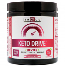 Zhou Nutrition, Keto Drive, Revved, Black Cherry, 240 g (8.47 oz)