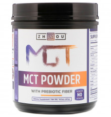 Zhou Nutrition, Порошок MCT с пребиотической клетчаткой, 14,5 унц. (411 г)