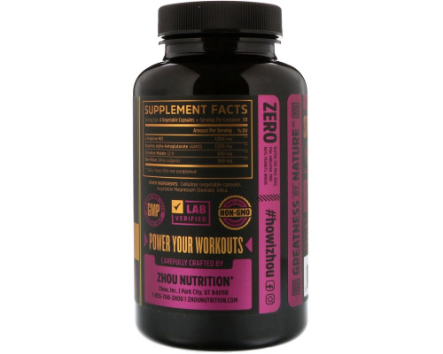 Zhou Nutrition, N.O. PRO With Beet Root, 120 Veggie Capsules Zhou Nutrition, N.O. PRO With Beet Root, 120 Veggie Capsules