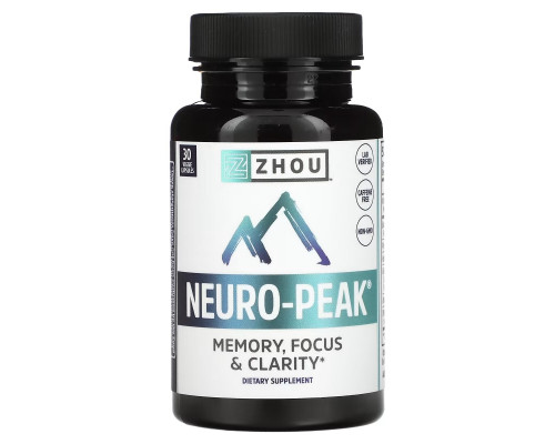 Zhou Nutrition, Neuro-Peak, 30 капсул Zhou Nutrition, Neuro-Peak, 30 капсул