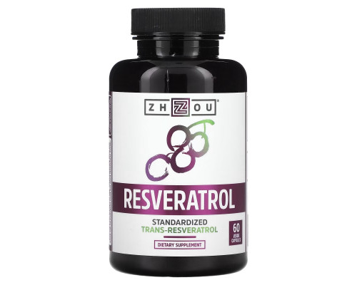 Zhou Nutrition, Resveratrol, 60 Veggie Capsules Zhou Nutrition, Resveratrol, 60 Veggie Capsules