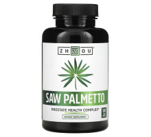 Zhou Nutrition, Saw Palmetto, комплекс здоровья простаты, 100 капсул