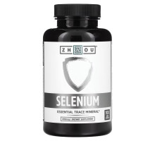 Zhou Nutrition, Селен, незаменимый микроэлемент, 200 мкг, 100 вегетарианских капсул