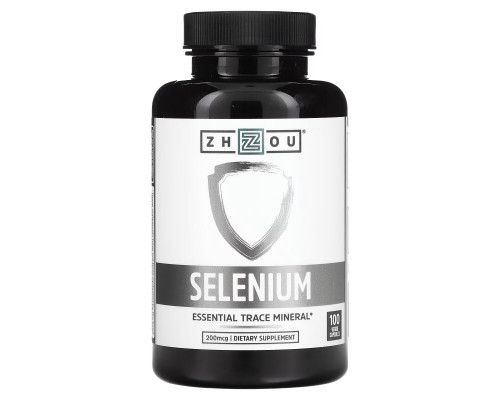 Zhou Nutrition, Селен, незаменимый микроэлемент, 200 мкг, 100 вегетарианских капсул Zhou Nutrition, Селен, незаменимый микроэлемент, 200 мкг, 100 вегетарианских капсул