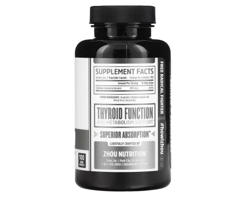 Zhou Nutrition, Селен, незаменимый микроэлемент, 200 мкг, 100 вегетарианских капсул Zhou Nutrition, Селен, незаменимый микроэлемент, 200 мкг, 100 вегетарианских капсул