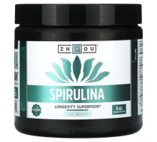 Водоросли Zhou Nutrition, Спирулина, суперфуд для долголетия, 170 г (6 унций)
