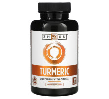 Zhou Nutrition, Turmeric Curcumin with Ginger, 90 Veggie Capsules