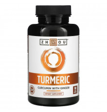 Zhou Nutrition, Turmeric Curcumin with Ginger, 90 Veggie Capsules