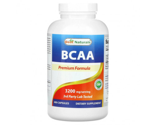 Аминокислоты Best Naturals, BCAA, 800 мг, 400 капсул Аминокислоты Best Naturals, BCAA, 800 мг, 400 капсул