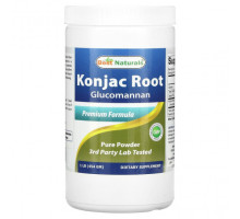 Клетчатка Best Naturals, глюкоманнан из корня конжака, 454 г (1 фунт)