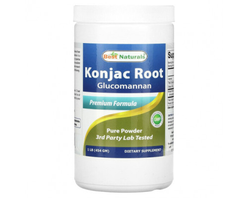 Клетчатка Best Naturals, глюкоманнан из корня конжака, 454 г (1 фунт) Клетчатка Best Naturals, глюкоманнан из корня конжака, 454 г (1 фунт)
