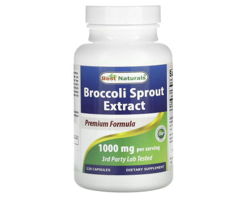 Best Naturals, Broccoli Sprout Extract, 500 mg, 120 Capsules Best Naturals, Broccoli Sprout Extract, 500 mg, 120 Capsules