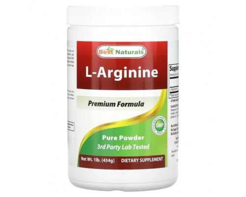 Аминокислоты Best Naturals, L-аргинин, 454 г (1 фунт) Аминокислоты Best Naturals, L-аргинин, 454 г (1 фунт)