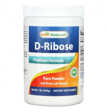 Посттренировочные комплексы Best Naturals, D-рибоза, 1 фунт (454 г)