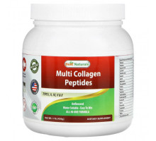 Для мышц и суставов Best Naturals, Мультиколлагеновые пептиды, без добавок, 454 г (1 фунт)