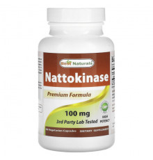Пищеварительные ферменты Best Naturals, наттокиназа, 100 мг, 90 вегетарианских капсул