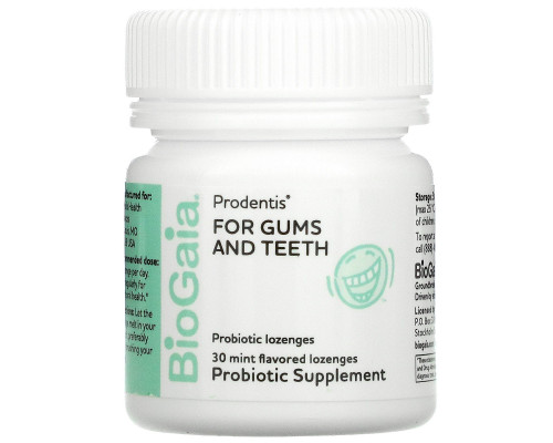 BioGaia, Prodentis For Gums And Teeth, Mint Flavor, 30 Lozenges BioGaia, Prodentis For Gums And Teeth, Mint Flavor, 30 Lozenges