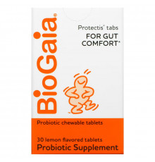 BioGaia, ProTectis, Digestive Health, Probiotic Supplement, 30 Chewable Tablets