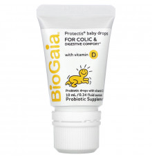 BioGaia, ProTectis, для малышей, с витамином D, здоровье пищеварительной системы, пробиотическая добавка, 0,34 ж. унц. (10 мл)