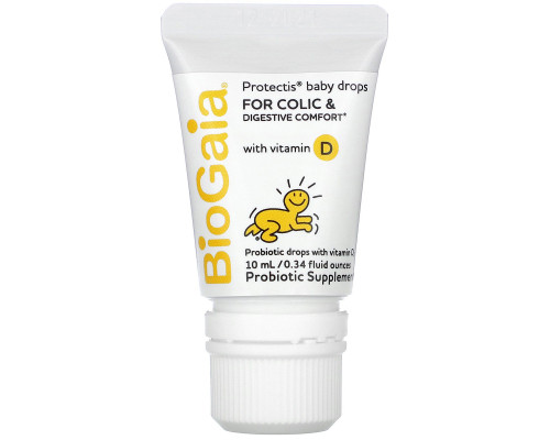 BioGaia, ProTectis, для малышей, с витамином D, здоровье пищеварительной системы, пробиотическая добавка, 0,34 ж. унц. (10 мл) BioGaia, ProTectis, для малышей, с витамином D, здоровье пищеварительной системы, пробиотическая добавка, 0,34 ж. унц. (10 мл)