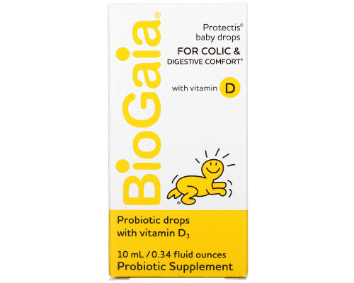 BioGaia, ProTectis, для малышей, с витамином D, здоровье пищеварительной системы, пробиотическая добавка, 0,34 ж. унц. (10 мл) BioGaia, ProTectis, для малышей, с витамином D, здоровье пищеварительной системы, пробиотическая добавка, 0,34 ж. унц. (10 мл)