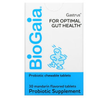 BioGaia, Gastrus, Здоровье желудка, Вкус мандарина и апельсина, 30 жевательных таблеток