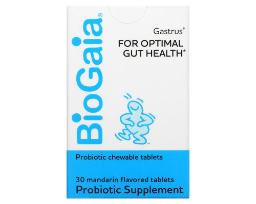 BioGaia, Gastrus, Здоровье желудка, Вкус мандарина и апельсина, 30 жевательных таблеток BioGaia, Gastrus, Здоровье желудка, Вкус мандарина и апельсина, 30 жевательных таблеток