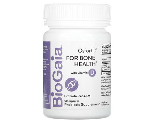 BioGaia, Osfortis With Vitamin D, 60 Capsules
