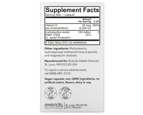 BioGaia, Immune Active, Protectis Capsules, 2,000 IU, 60 Probiotic Capsules BioGaia, Immune Active, Protectis Capsules, 2,000 IU, 60 Probiotic Capsules