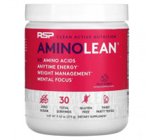 Аминокислоты RSP Nutrition, AminoLean, смесь для приготовления энергетических напитков, фруктовый пунш, 270 г (9,52 унции)