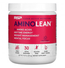 Аминокислоты RSP Nutrition, AminoLean, смесь для приготовления энергетических напитков, фруктовый пунш, 270 г (9,52 унции)