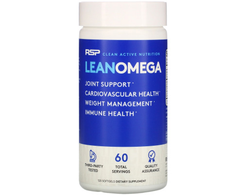 RSP Nutrition, Lean Omega, Omegas+Weight Loss, 120 Softgels RSP Nutrition, Lean Omega, Omegas+Weight Loss, 120 Softgels
