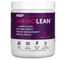 RSP Nutrition, AminoLean, незаменимые аминокислоты и энергия в любое время, ежевика и гранат, 270 г (9,52 унции)