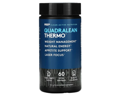 RSP Nutrition, Quadra Lean, термогенное снижение веса, 180 капсул RSP Nutrition, Quadra Lean, термогенное снижение веса, 180 капсул