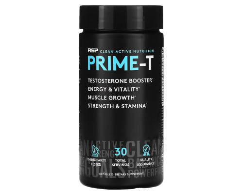 RSP Nutrition, Prime-T, Усилитель тестостерона, 120 таблеток RSP Nutrition, Prime-T, Усилитель тестостерона, 120 таблеток