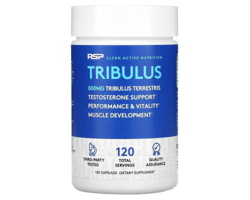 RSP Nutrition, Tribulus, Testosterone Support, 800 mg, 120 Capsules