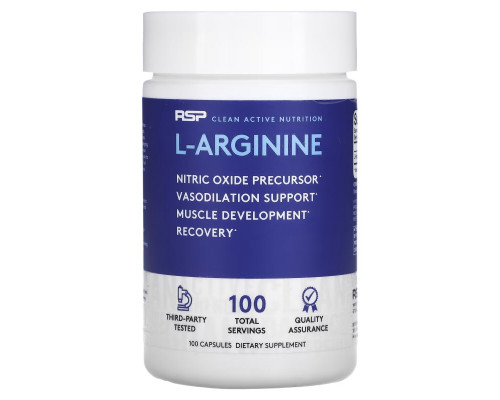 RSP Nutrition, L-Arginine, Nitric Oxide Precursor, 750 mg, 100 Capsules RSP Nutrition, L-Arginine, Nitric Oxide Precursor, 750 mg, 100 Capsules