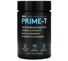 RSP Nutrition, Prime-T, добавка для повышения уровня тестостерона, 60 таблеток