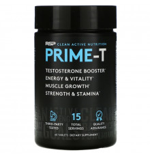 RSP Nutrition, Prime-T, добавка для повышения уровня тестостерона, 60 таблеток