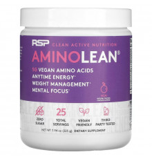 RSP Nutrition, AminoLean, 5 g Vegan Amino Acids + Anytime Energy, Acai, 7.94 oz (225 g)
