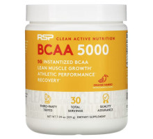 RSP Nutrition, BCAA 5000, Instantized BCAAs, Orange Mango, 5,000 mg, 7.94 oz (225 g)