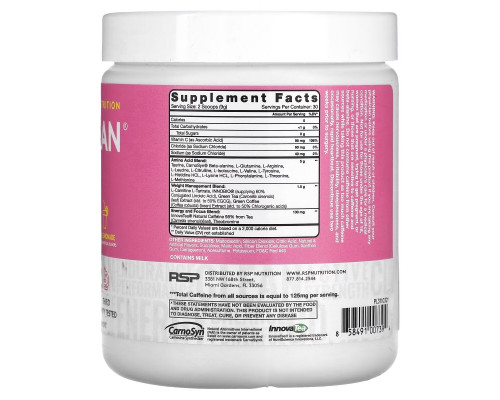RSP Nutrition, AminoLean, 5 g Amino Acids + Anytime Energy, Pink Lemonade, 9.52 oz (270 g) RSP Nutrition, AminoLean, 5 g Amino Acids + Anytime Energy, Pink Lemonade, 9.52 oz (270 g)