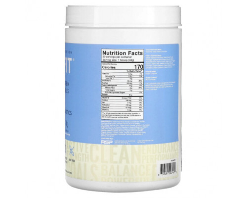Сывороточный протеин RSP Nutrition, TrueFit, сывороточный протеиновый коктейль из экологически чистых ингредиентов, ваниль, 940 г (2 фунта) Сывороточный протеин RSP Nutrition, TrueFit, сывороточный протеиновый коктейль из экологически чистых ингредиентов, ваниль, 940 г (2 фунта)