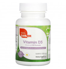 Zahler, Vitamin D3, Advanced D3 Formula, 250 mcg (10,000 IU), 120 Softgels